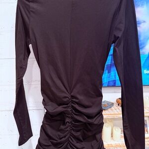 Elegant Black Ruched Dress